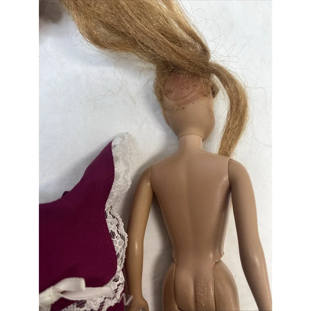 1963‎ Vintage Barbie's Sister SKIPPER Doll Titian Red Hair Straight Leg